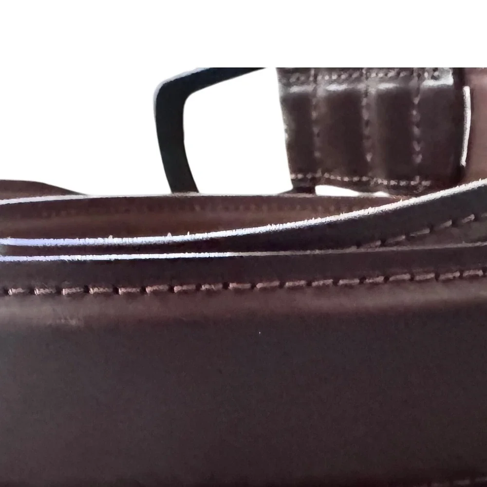 Columbia Leather Belt Casual‎ Dress Brown Stitched Mens Size 40 preloved